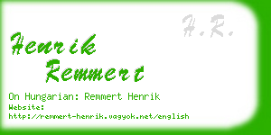 henrik remmert business card